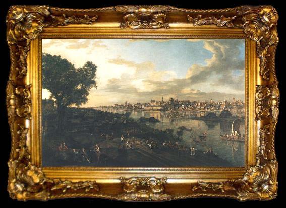framed  Bernardo Bellotto View of Warsaw from the Praga bank, ta009-2